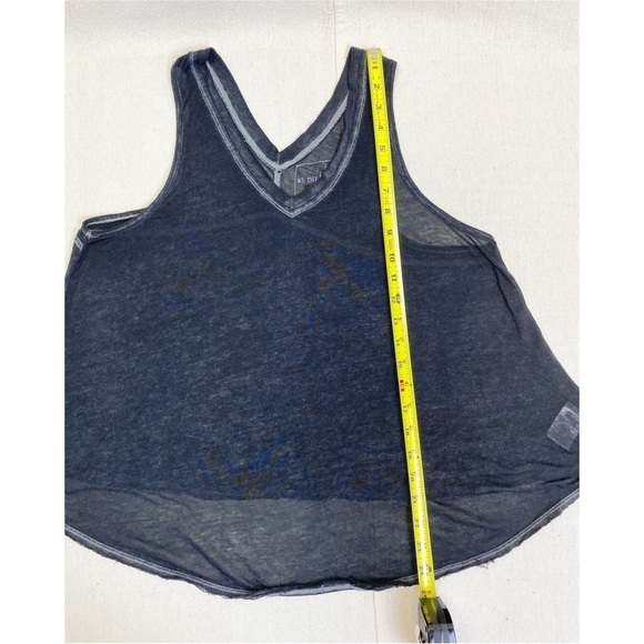 We The Free Breezy Charcoal Black Burnout Sleeveless Tank Raw Hem Small - Picture 12 of 12